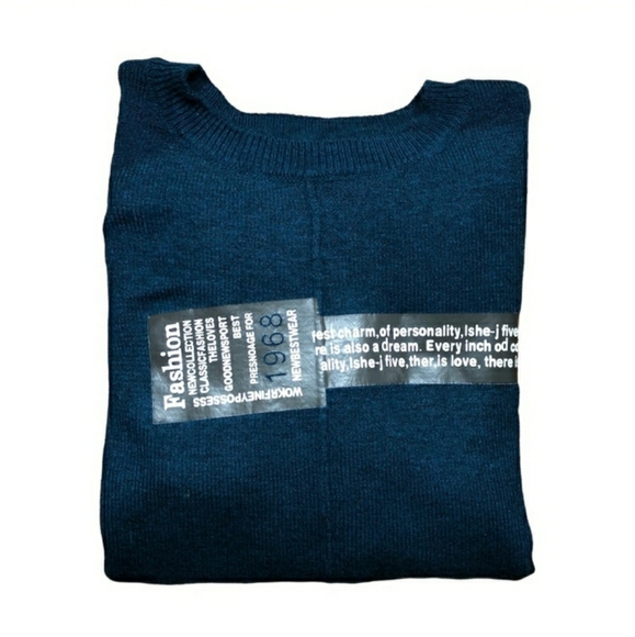 SHOWOFF Peacock Blue Cropped Sweater Size Large. NWOT! - Picture 6 of 6